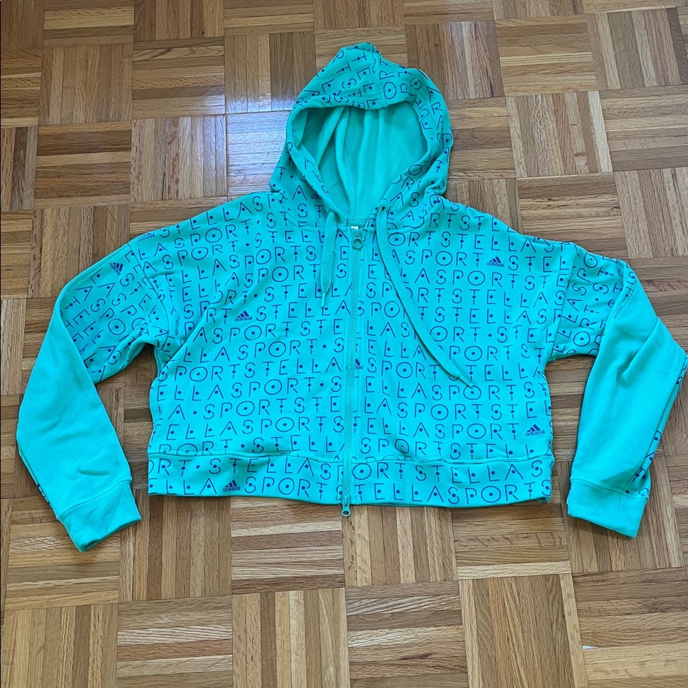 ADIDAS BY STELLA MCCARTNEY STELLA SPORT Cropped Hoodie & Running Tights Set L - Picture 2 of 16